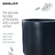 image 6 of IDEALIST Lite Smooth Style Black Round Indoor Planter on Metal Stand D24 H35 cm, 5.1 ltrs Cap.