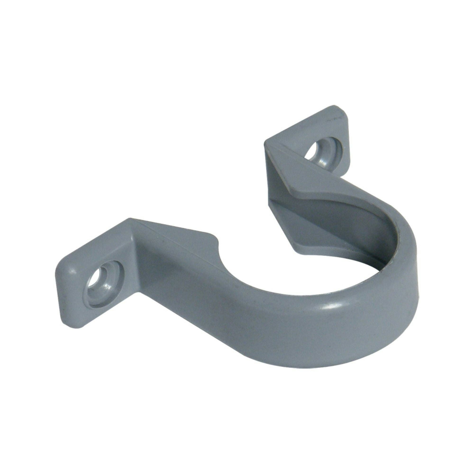 FloPlast Push Fit Waste Pipe Clip 50mm Grey (Pack of 10)