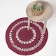 image 2 of Homescapes Plum Crochet Braided Rug - 70cm Round | Purple | Plum