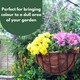 image 3 of Marco Paul Black Metal Round Hanging Basket 12" Black