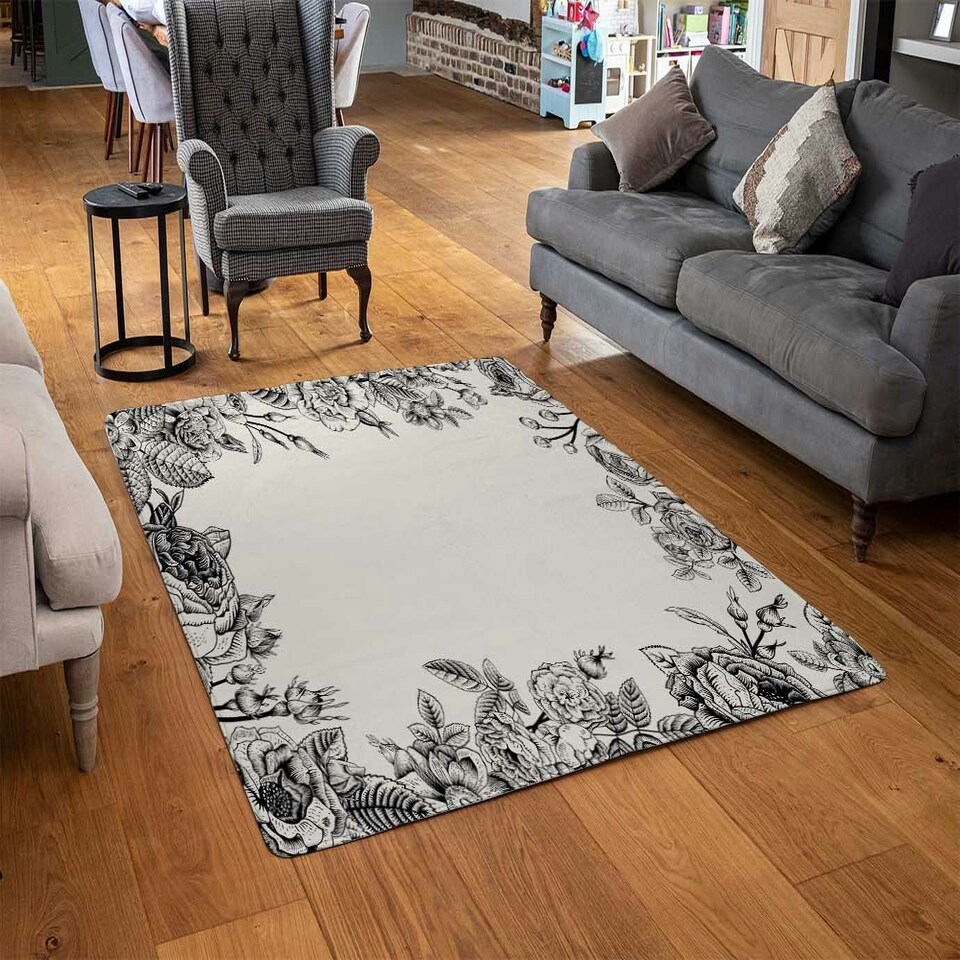 image 1 of Hand Drawn Roses (Rug) Multi | Medium: 80x150cm