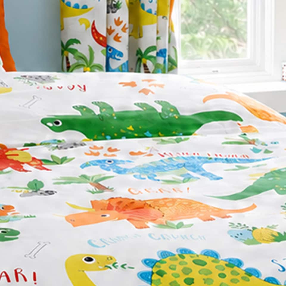 image 1 of Happy Linen Company Dinky Dino Duvet Cover Bedding Set