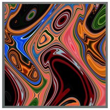 Pyschedelic marble pattern (Picutre Frame) Grey | M