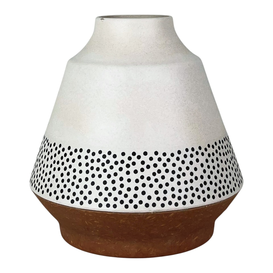 image 1 of Earthy Dotty Bamboo Skandi Vase