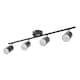 image 1 of CGC JACK Black Four Head GU10 Ceiling Spot Bar Light Black