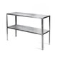 image 1 of Lacewing 2 Tier Essential Greenhouse Garden Staging Galvanised Steel Shelving Silver 118cm | Silver | Silver | 1