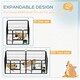 image 8 of Pawhut Metal Pet Playpen Dog Kennel w/Door Latches In/Outdoor Use 82Lx82Wx60Hcm