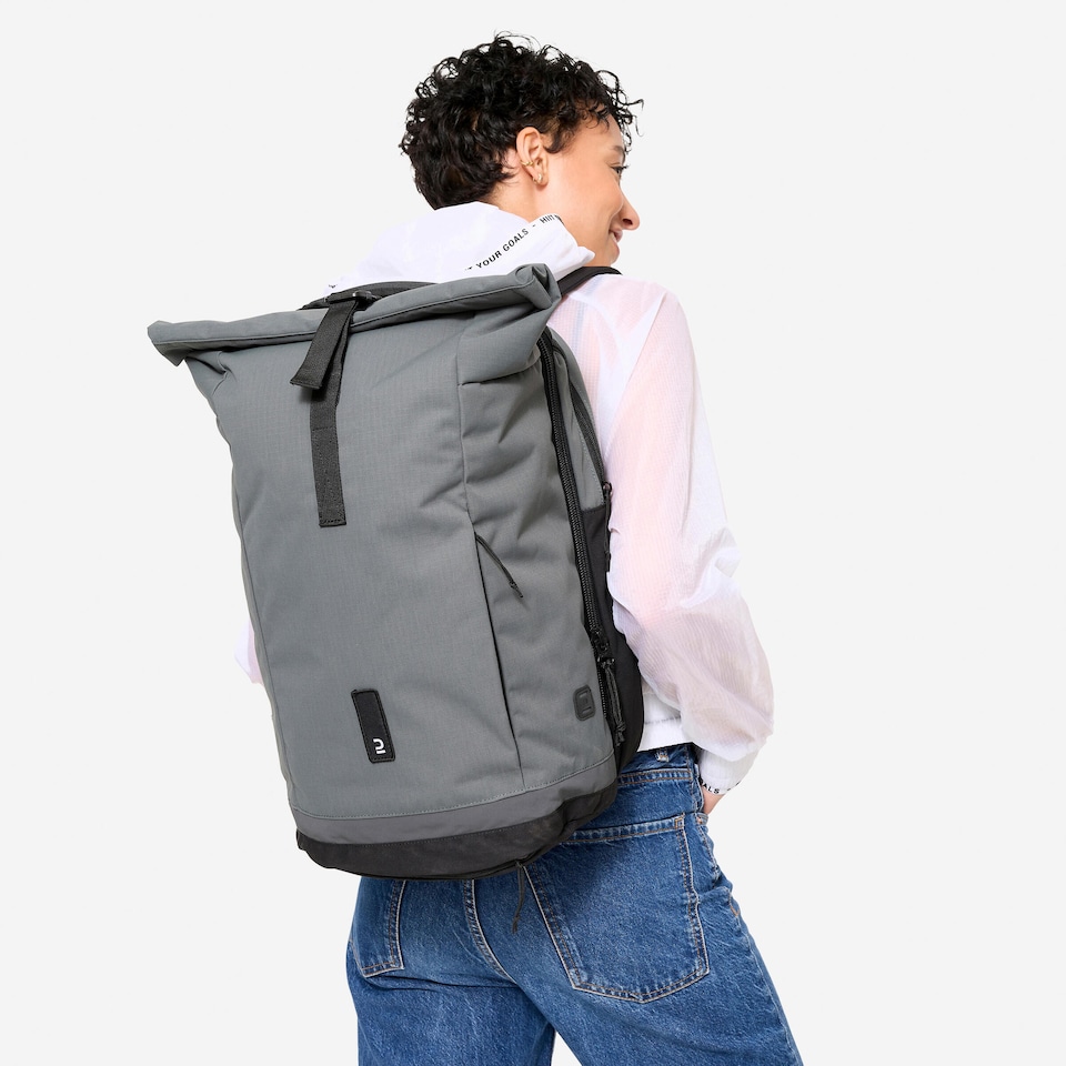 image 1 of Decathlon 27 L Cycling Double Pannier Rack Backpack
