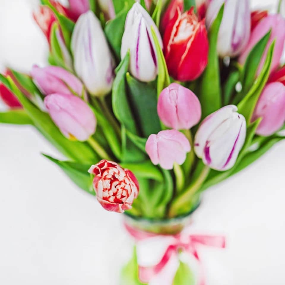 image 1 of Vase of Tulip Bouquet
