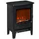 image 1 of HOMCOM Freestanding Electric Fireplace Stove Heater W/ LED Flame Effect Black