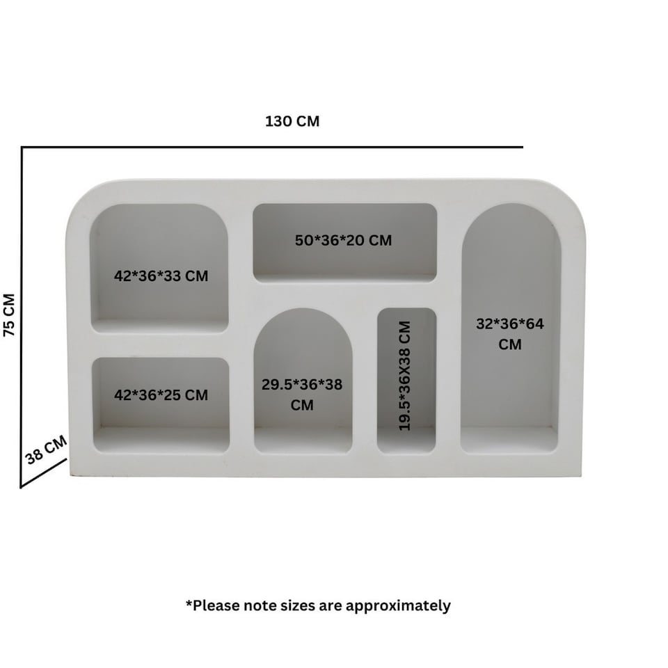 image 1 of Geo Geometric Medium Sideboard/Display Cabinet - L38 x W130 x H75 cm - Brown