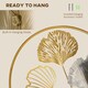 image 4 of HOMCOM Minimalist Metal Wall Art Ginkgo Leaves Hanging Wall Sculpture, Gold