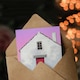 image 3 of Scottish White Bothy Cottage With Red Front Door Birthday Greeting Card