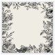 image 1 of Hand drawn roses (Picture Frame) White | S