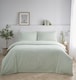 image 1 of HomeSpace Direct Pencil Stripe Duvet Cover Set Sage | Green | Sage | Double