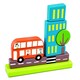 image 1 of Floss & Rock 7 Piece Wooden Magnetic 3D Puzzle - Transport