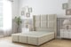 image 1 of Sloomy Beaumont Cream Plush Divan Bed Base No Drawers With 54 Inch Wingback Headboard & 12 Inch Matching Footboard | Cream | Cream | Double | 1