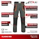 image 6 of ArtMas Grey Orange Work Trousers for Men  Durable Design with Knee Pad Pockets Cargo Storage and Reinforced Seams Size UK36