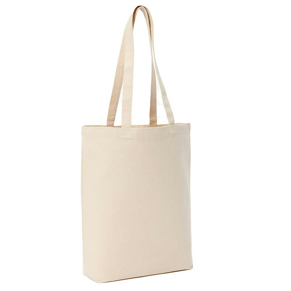image 1 of Nutshell Premium Canvas Flat Base Shopper - Natural - 38cm x 42cm x 10cm Cream