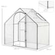 image 5 of Outsunny Portable Walk-in PVC Greenhouse w/ Zipped Door for Flowers Plant