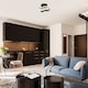 image 7 of Modern LED Black Ceiling Light with Swirl Thick Metal Strip Creates 1253 Lumens | Black | Black | 1