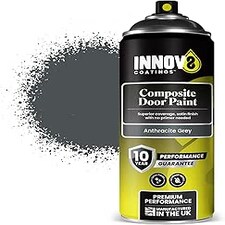 Innov8 Coatings Composite Door Spray Paint - 400ml - Anthracite Grey - Satin Finish - 10 Year Guarantee | Grey | Anthracite Grey | 400ml | 1