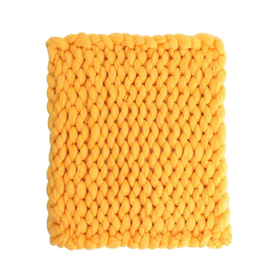 image 1 of Living and Home Handwoven Chunky Knit Throw Blanket for Home Decor