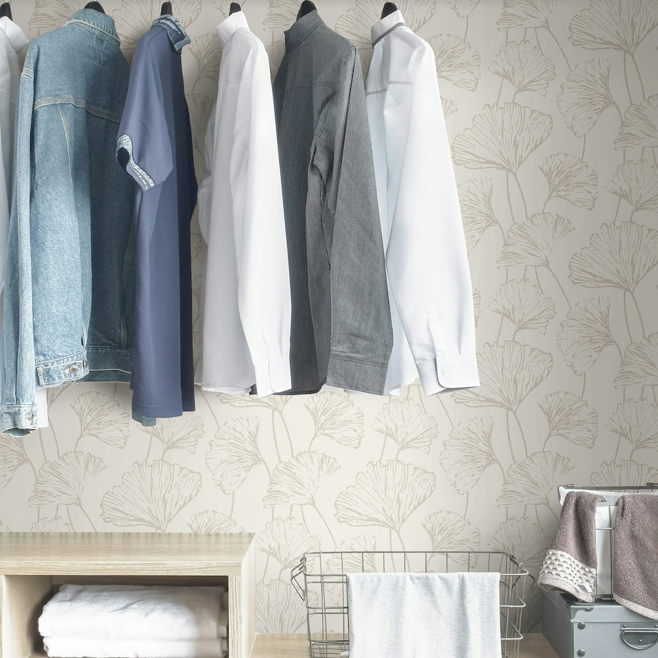 image 1 of NuWallpaper NUS3578 Hikarigaoka Peel & Stick Wallpaper, Silver Multi