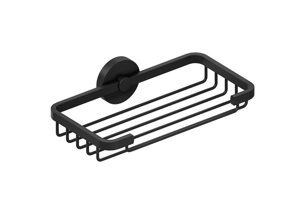 image 1 of Cosmic Shower Soap Dish with Durable Stainless Steel for Bathroom, Matt Black