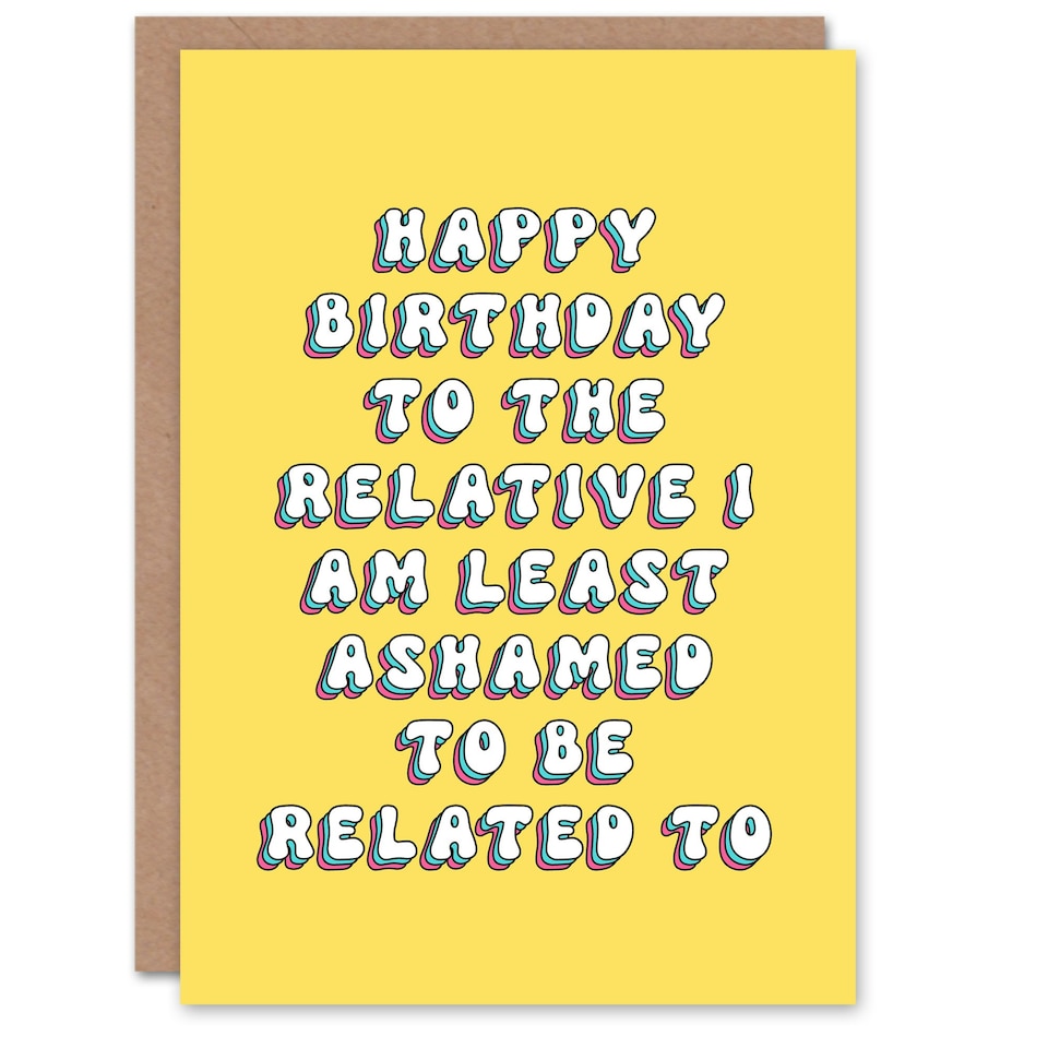 image 1 of Relative Least Ashamed Be Related Grand Woman Her Birthday Card