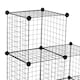 image 3 of HOMCOM DIY 6 Cube Metal Wire Rack Interlocking Storage Cabinet Organiser Display