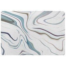 Blue Rippled Marble (Rug) Blue | Medium: 80x150cm