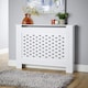image 3 of Medium Radiator Cover MDF Wooden Home Decorative Modern Design | White