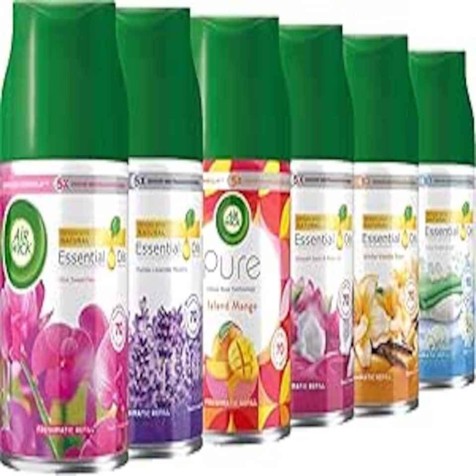 Air Wick Automatic Air Freshener Freshmatic Spray Refills, Variety Pack, 6 x 250ml