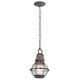 image 1 of Bridge Point 1 Light Small Outdoor Ceiling Chain Lantern Zinc IP44, E27
