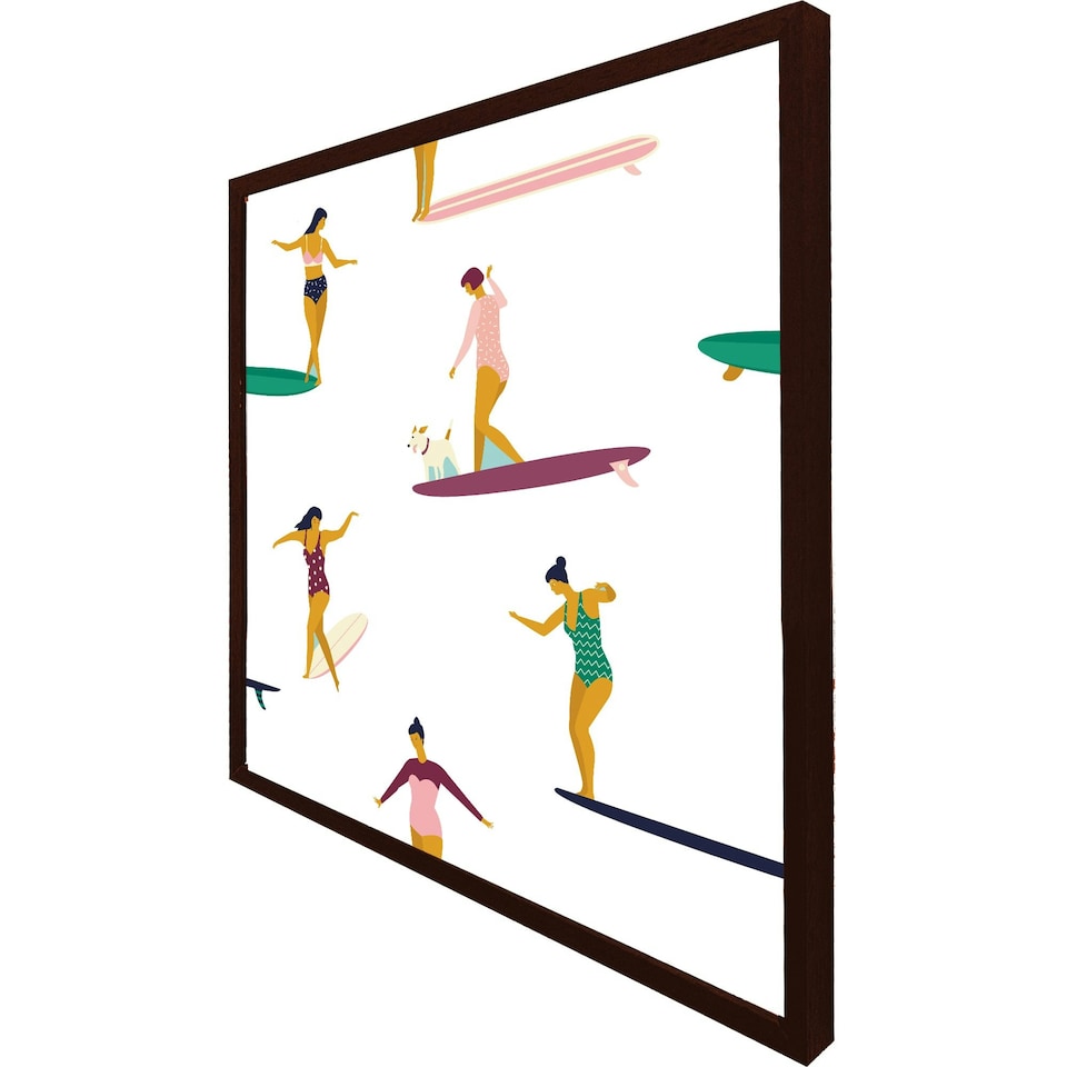 image 1 of Female surfers (Picture Frame) White | XS