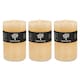 image 1 of Nicola Spring Round Vanilla Pillar Candles - 110 Hours - Cream - Pack of 3 | Cream | Beige