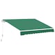 image 1 of Outsunny Garden Sun Shade Canopy Retractable Awning, 4 x 3(m), Green 