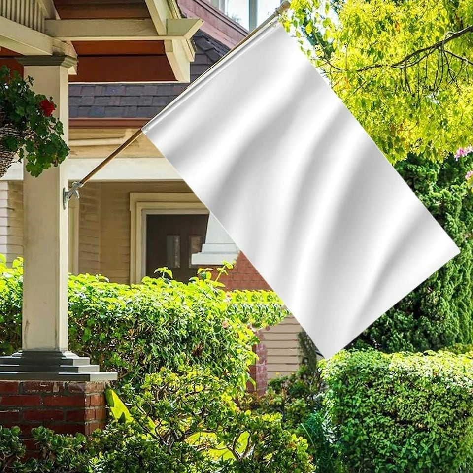 image 1 of Plain White Flag 5ft x 3ft