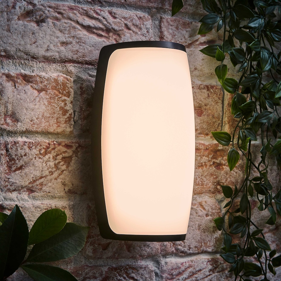 image 1 of ValueLights Jonny Matte Black IP54 Integrated LED Outdoor Wall Light | Black