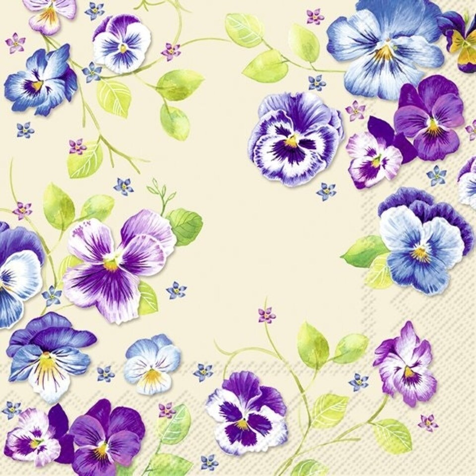 IHR Paula Cream Cocktail Napkin 25cm 3ply 20 Pack