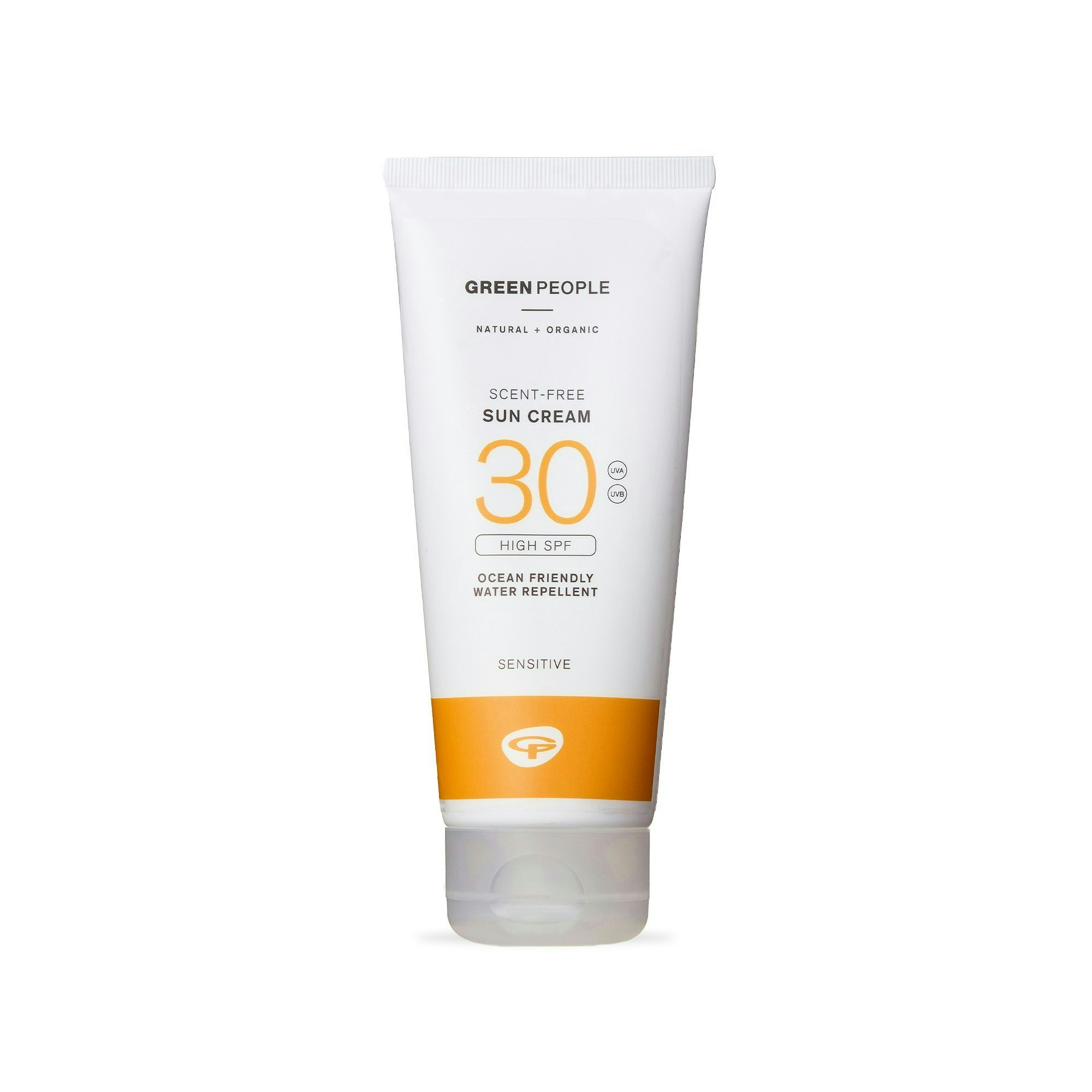Green People Scent Free Sun Cream SPF30 - Travel Size Sunscreen - For Sensitive Skin & Prickly Heat - Reef Safe & Cruelty Free, 100ml