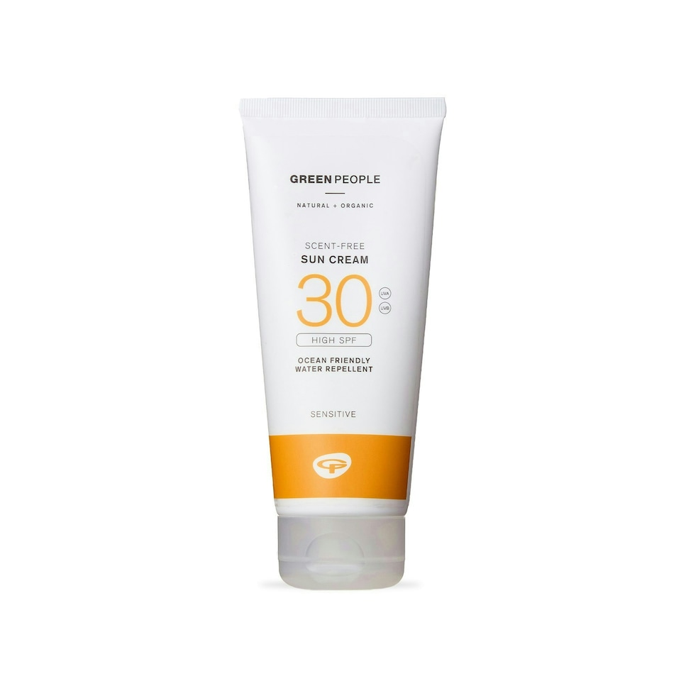 image 1 of Green People Scent Free Sun Cream SPF30 - Travel Size Sunscreen - For Sensitive Skin & Prickly Heat - Reef Safe & Cruelty Free, 100ml