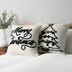 image 4 of BHS Christmas Tree Tufted Cushion, Natural Cream | Black