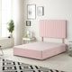 image 2 of Texas Divan Bed Base with 2 Drawers & 30 Inch Headboard Plush Velvet | Pink | Pink