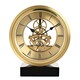 image 1 of Wm.Widdop Round Skeleton Clock on Base Gold