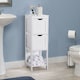 image 2 of Yaheetech Bathroom Cabinet 2 Hideaway Drawers 1 Shelf White
