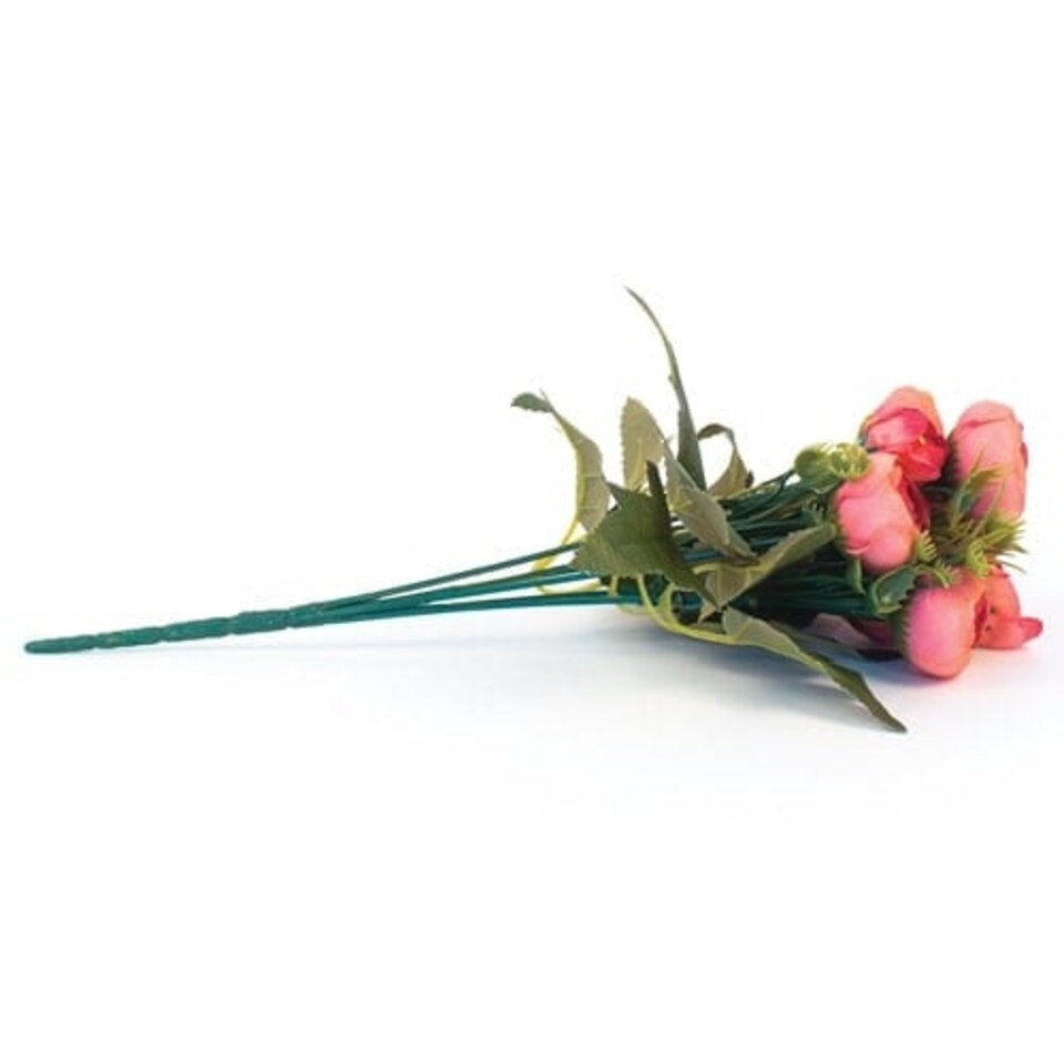 image 1 of Dusky Pink Ranunculus Bush Artificial Flower Decoration 31cm