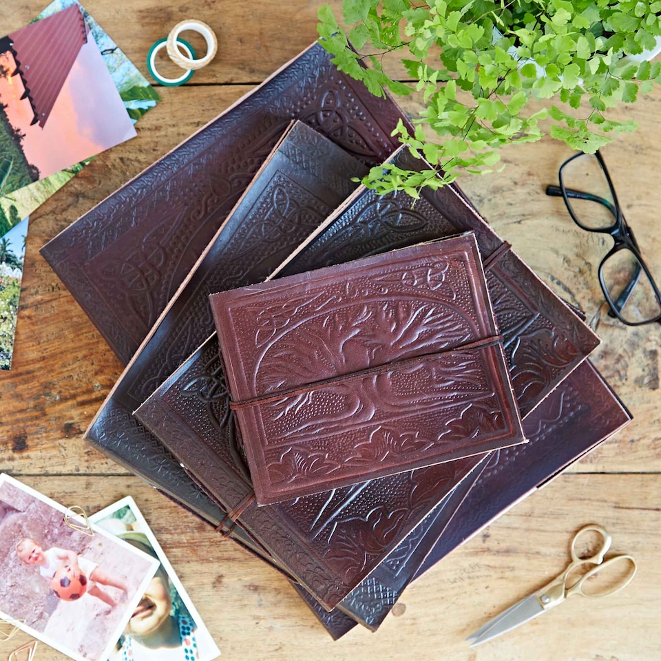 image 1 of Tree of Life Embossed Leather Photo Album