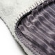 image 4 of BHS Luxury Ribbon Velvet Throw with Sherpa, Grey Grey | Grey